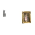 thumbnail image 1 of Figura de escritorio,Estatua de gato,linda estantería,escritorio,decoración del hogar,Marco de fotos,Soporte para marco de fotos de resina,colgador de tarjetas,Collage de fotos para, 1 of 8
