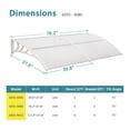 thumbnail image 4 of MCombo 40"×80" Multicolor Stationary Window Awning, UV Resistant, 4 of 9