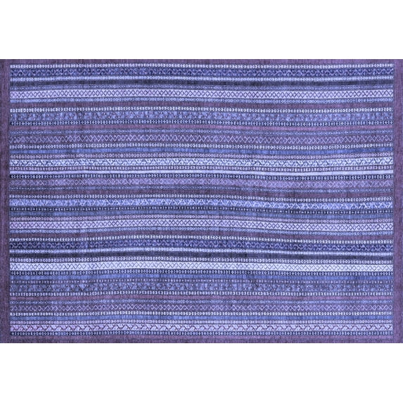 Ahgly Company Indoor Rectangle Abstract Blue Modern Area Rugs, 2' x 3'