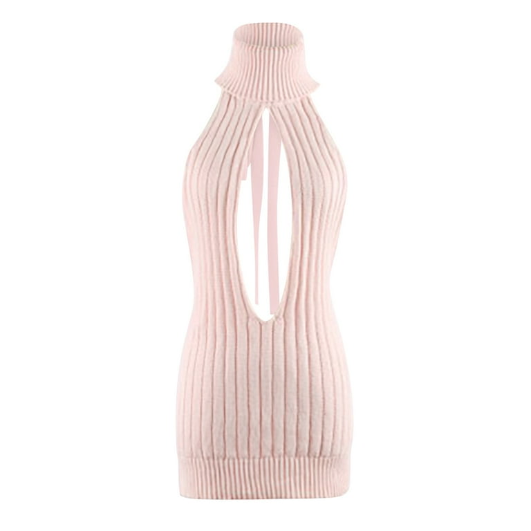 Women'S Open Chest Open Back Provocative Sweater Passion Skirt