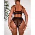 thumbnail image 2 of 2023 nueva lencería sexy femenina Amazon Europea y americana de tres puntos sexy encaje sling bra sexy traje femenino negro XL tamaño（1 piezas） XianweiShao 9024715016751, 2 of 3