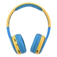 thumbnail image 2 of Auriculares inalámbricos plegables Contixo Kid Safe 85dB con limitador de volumen azul y amarillo, 2 of 5