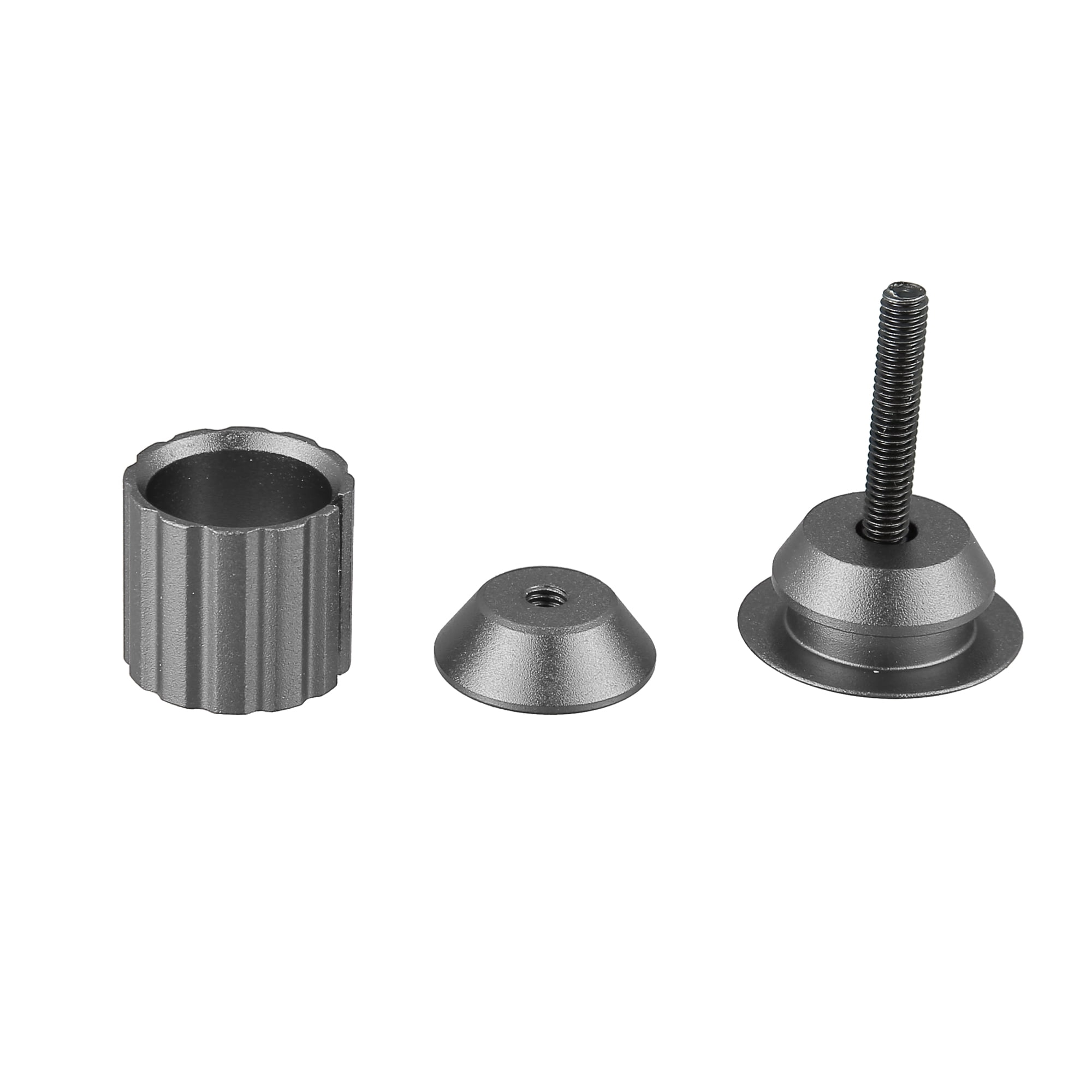 Unique Bargains Aluminum Alloy Handlebar End Plugs for Road Mountain Bicycle Titanium Tone