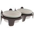 thumbnail image 5 of Here's a polished and professional product description for your ceramic cat food bowls:\n\n \n\n**Elevated Ceramic Cat Food Bowl – Double Bowls with, 5 of 5