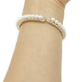 thumbnail image 3 of Adjustable Faux Pearl Crystal Cuff Bracelet, 3 of 5