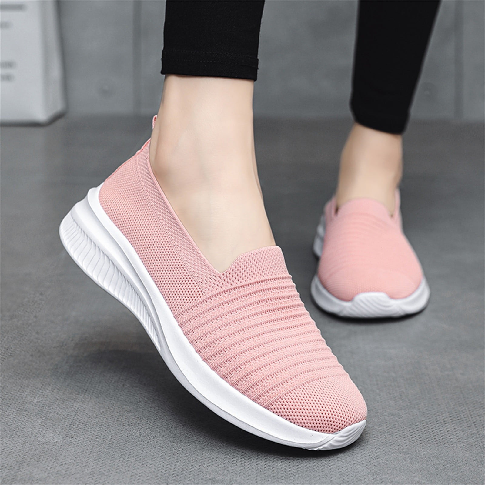 eczipvz Womens Running Shoes Walking Shoes Women Breathable Cushion Running  Tennis Fashion Sneakers with Arch Support