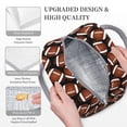 thumbnail image 3 of Disketp Brown Football On Black Bolsa Térmica para Almuerzo, Lonchera con Abertura Amplia y Gran Capacidad, Organizador Reutilizable para Mujeres, Hombres y Adultos, 3 of 6