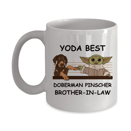 

Yoda Best Doberman Papa - Novelty Gift Mugs for Dog Lovers - Co-Workers Birthday Present Anniversary Valentines Special Occasion Dads Moms Family Christmas - 11oz Funny Coffee Mug