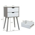 thumbnail image 6 of Canddidliike Set of 2 Bedside Table with Two Drawer Storage Design for Living Room Sofa - Gray, Night Stand, End Side Table, 6 of 13