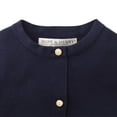thumbnail image 2 of Hope & Henry Girls' Navy Milano Stitch Cardigan, 2 of 3