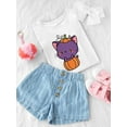 thumbnail image 3 of Cute Spookitty. Pumpkin Costume T-Shirt Toddler -Image by Shutterstock,  3 Toddler, 3 of 4