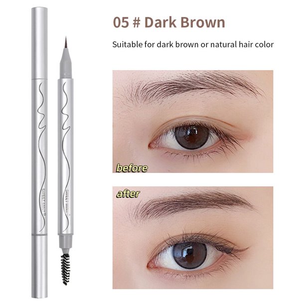 Lápiz de cejas líquido Natural, resistente al agua delineador de ojos, multiusos, cosmético de secado rápido para mujeres, plumas de maquillaje de cejas suaves Gao Jinjia LED