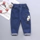 thumbnail image 2 of Odeerbi Vaqueros Niños Lindo Oso Impresión Pantalones de Denim Primavera Verano Casual Impresión Largo Vaquero Pantalones Con Bolsillo, 2 of 3