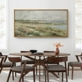 thumbnail image 4 of Large Framed Canvas Print Vintage Countryside Landscape with Blooming FlowersWall Art Decorative Ready to Hang Painting for Living room Bedroom 60x30 inches Natural Frame, 4 of 7