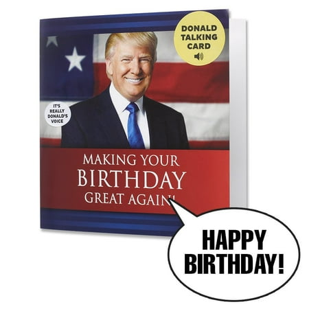 Talking Trump Birthday Card - Surprise Friends & Family With A Recorded Bday Message From Donald Trump - Funny Gag Gifts For Christmas - Best Greeting Card For Holiday Laughter & (Best Business Holiday Cards)