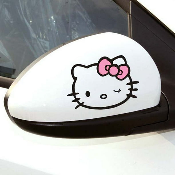 1 x Aliauto Hello Kitty Coche Pegatinas Precioso Gato Calcomanía Para Toyota Ford Chevrolet Volkswagen Honda Hyundai Kia huangjie unisex