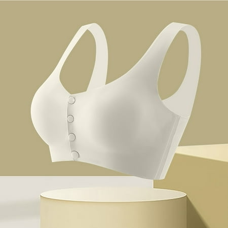 

BeeYaSo Womens Maternity Bra Front Buckle Gathering Anti-sagging Breastfeeding Underwear (Buy 3 Get 2 Free ) M