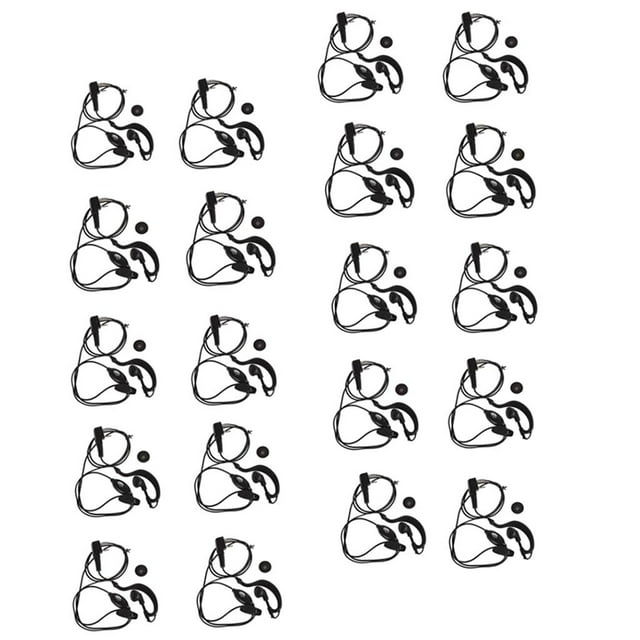 20 Piezas De Auricular Suave Con Gancho Para oreja Auricular Para Micrófono Para