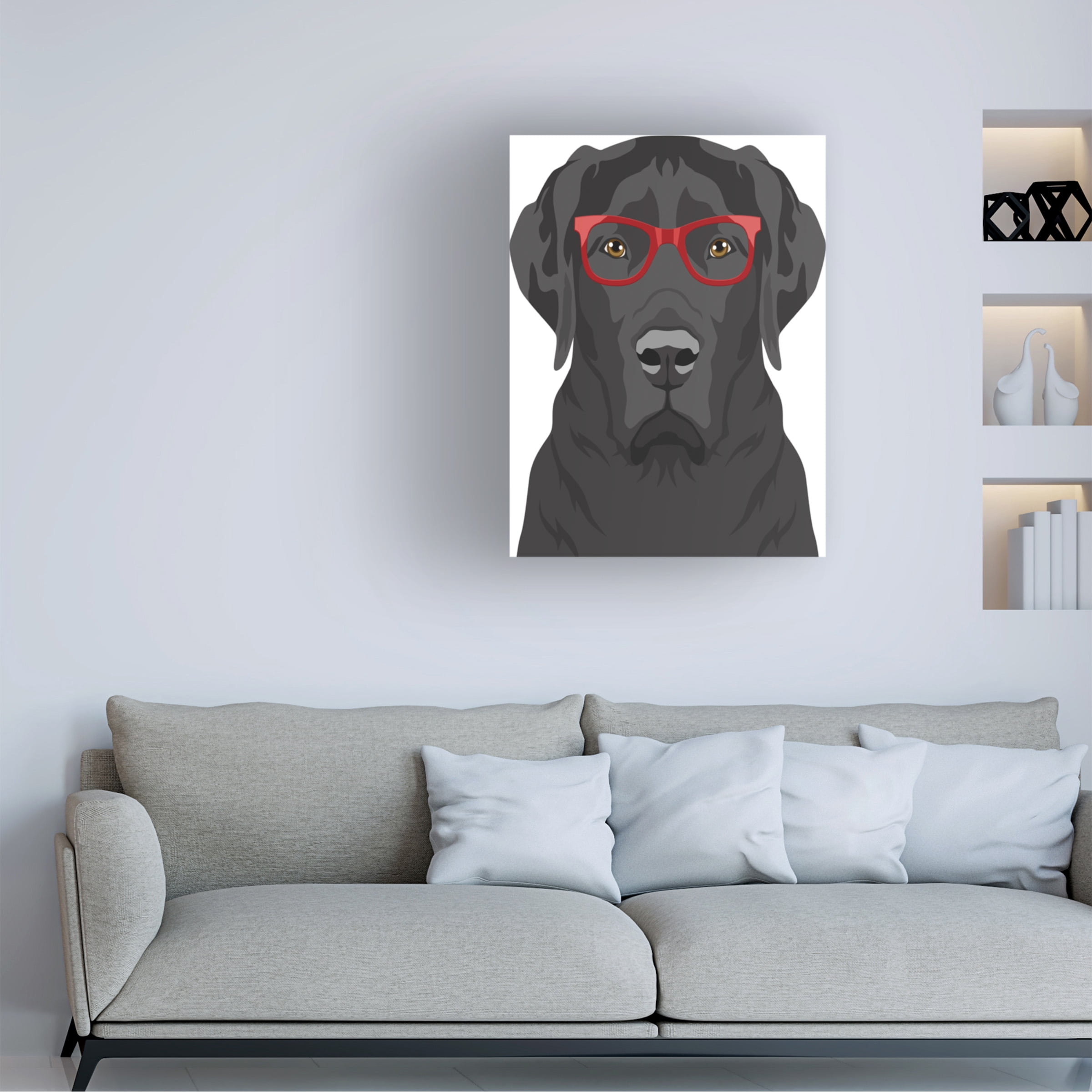 Furbaby Affiliates 'Labrador Retriever Wearing Hipster Glasses 2' Canvas Art