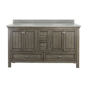 Brantley 61" Harbor Blue Vanity with Rushmore Grey Granite Top