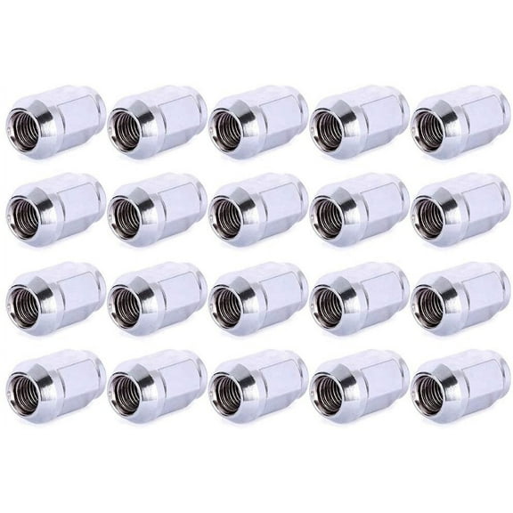 ECCPP Replacement for Wheel Lug Nuts 20 Pieces 12x1.5 Silver Chrome Bulge Acorn Drive Close End 3/4¡± Socket Lug Nuts for Ford for Lincoln for Mercury 1989-2015