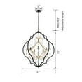 thumbnail image 4 of The Lighting Store Adoncia Black and Brushed Silverish Champagne Crystal Chandelier - 27 inches in Diameter x 31 inches H, 4 of 5