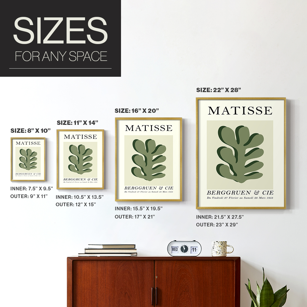 Matisse CCLXXXII in Solid Wood 8 x 10 Framed Print
