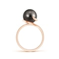 thumbnail image 2 of ANGARA Tahitian Cultured Pearl Ring with Spiral Metal Loop in 14K Rose Gold for Women | June Birthstone, Birthday, Anniversary, Jewelry Gift for Women | Pearl Ring, 2 of 8
