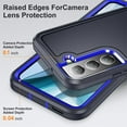 thumbnail image 3 of SaniMore for Samsung Galaxy S23 Plus 6.6" 2023 Hybird Case, Rugged PC Back Shockproof TPU Shell Metal Hidden Kickstand Drop Resistant Anti-slip Heavy Duty Protective Case for Galaxy S23 Plus,Navy Blue, 3 of 8