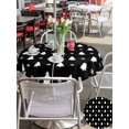 thumbnail image 4 of Outdoor Tablecloth with Umbrella Hole and Zipper, Christmas Tree Round Table Cloth 60 Inch Waterproof Tablecloth, Black White Winter Xmas Snowflakes Picnic Table Cover for Patio Camping, 4 of 7