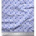 thumbnail image 1 of Soimoi Blue polyester Crepe Fabric Heart,Candies & Santa Face Christmas Printed Craft Fabric by the Yard 52 Inch Wide, 1 of 3