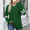 thumbnail image 4 of Women's Long Sleeve Shirts Casual Color Block Crewneck Tops Tshirt Basic Tee Trendy Outfits, 4 of 7