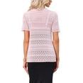 thumbnail image 3 of INSPIRE CHIC Shrugs for Women 2026 Summer Lightweight Short Sleeve Sheer Bolero Shrug Top Crochet Open Front Cardigan XS Light Pink, 3 of 6