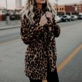 thumbnail image 6 of Levmjia Winter Coat for Women 2023 Trendy Fleece Jacket Fashion Leopard Printing Long Sleeve Open Front Loose Outerwear Blouse Coat Tops, 6 of 8