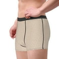 thumbnail image 2 of Pofeuu Brown Gingham Print Men’s Boxer Briefs, Moisture-Wicking Underwear, Regular,Trunk-Large, 2 of 5