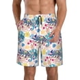 thumbnail image 1 of Balery Colorful Chameleons Traje de Baño Estilo Hawaiano para Hombre, Shorts de Secado Rápido con Bolsillos-Small, 1 of 6