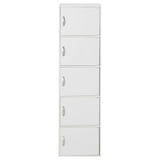 Hodedah 5-Shelf, 5-Door Multi-purpose Cabinet, White - Walmart.com