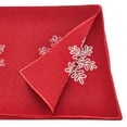 thumbnail image 5 of Saro Lifestyle Embroidered Snowflake Christmas Holiday Table Runner, 5 of 5