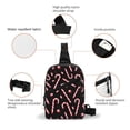 thumbnail image 2 of Packable Sling Backpack Candy Cane Print Foldable Crossbody Shoulder Chest Bag Daypack for Women Men, 2 of 7