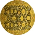 thumbnail image 1 of Ahgly Company Indoor Round Oriental Yellow Industrial Area Rugs, 8' Round, 1 of 4