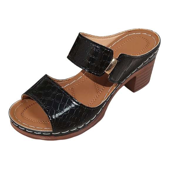 YLYL Platform Wedge Sandals for Women Chunky Heel Ankle Strap Open Toe Fashion Work Office Dress Pumps