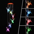 thumbnail image 3 of Campanas de viento solares con colibrí y luces que cambian de color, 3 of 9