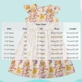 thumbnail image 3 of SGFCWSX Girls Summer Dress Ruffle Sleeve Floral Print Crew Neck Casual Daily Dresses for Kids Yellow Size 5T, 3 of 8