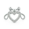 thumbnail image 2 of ANGARA Natural 0.13 Ct. Diamond Fashion Ring in 14K White Gold for Women (Ring Size: 11.5), 2 of 9