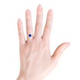 thumbnail image 4 of ANGARA Lab Grown 1.2 Ct Blue Sapphire Diamond Engagement Ring for Women in 14K Rose Gold (Size-6.5mm) | September Birthstone, Anniversary, Jewelry Gift for Women | Lab-Grown Blue Sapphire Ring, 4 of 8