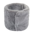 thumbnail image 2 of Winter Furry Plush Neck Warmer Solid Color Windproof Buttons Circle Loop Scarf Neckerchief winter gloves Gray, 2 of 4