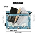 thumbnail image 3 of 2 Pack Pencil Pouch for 3 Ring Binder Smooth Zipper Folders with Pockets Clear Window Pencil Case Cute Cartoon Sharks, 3 of 6