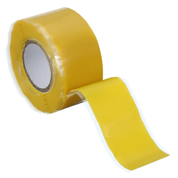Cinta de Silicona Autoadhesiva, Cinta de Sellado de Silicona de 1" x 10ft para Reparación de Tuberías de Plomería, Fugas de Mangueras, Amarillo