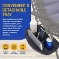 thumbnail image 3 of SereneLife Foldable Outdoor Zero Gravity Padded Lawn Chair, Adjustable Steel Mesh Recliners (Blue), 3 of 5