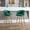 Green, variant on 30 Inch Set of Two Bar Stools | Suitable for Vintage - Inspired Bars | Chrome Footrest and Velvet Charm | Foam Padding for a Comfortable Stay